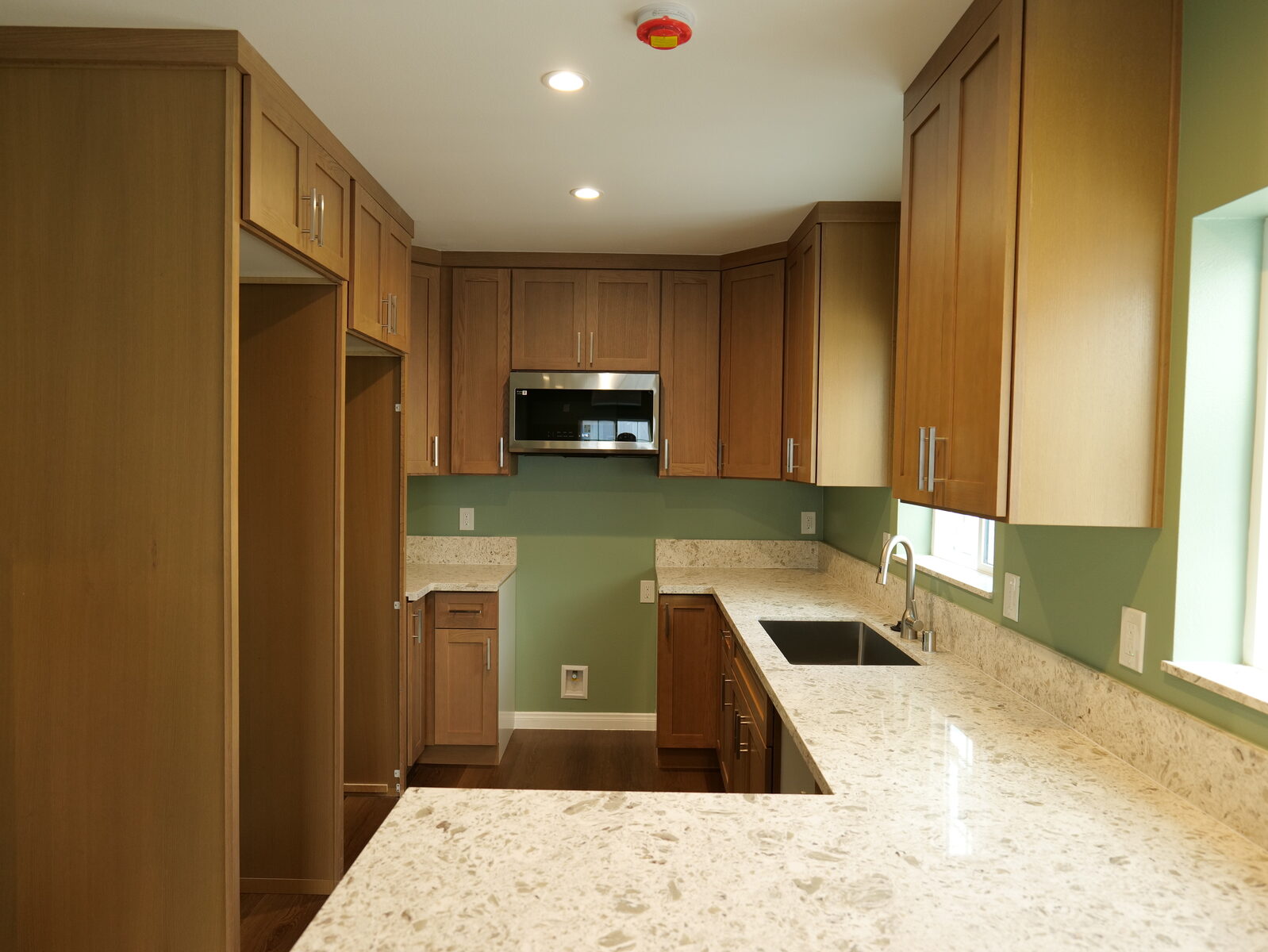 Kitchen in Vision ADU's Santa Ana 2nd St garage-conversion ADU; this separate ADU is a space-planning example, not a JADU plan